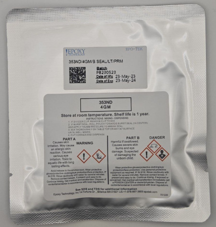 Клей высокотемпературный Epo-tek, 4 г, (100С-5 мин)
